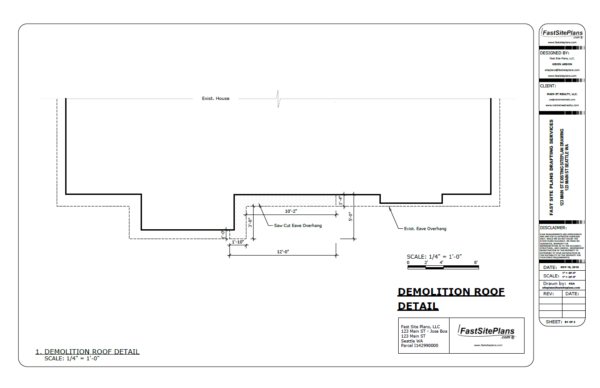 demolition roof drawing