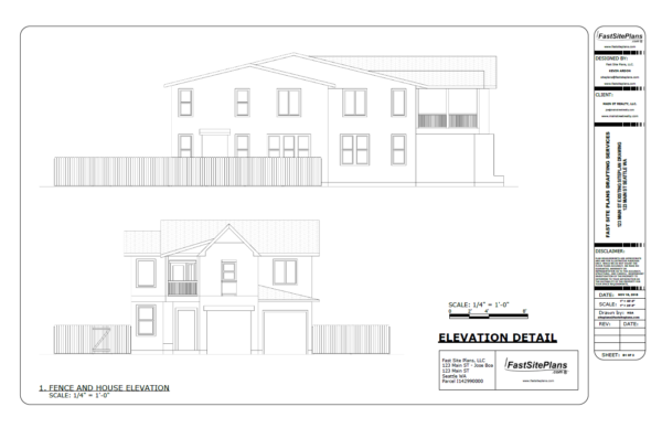 fence elevation drawing