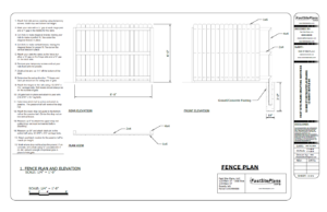 fence plan drawing