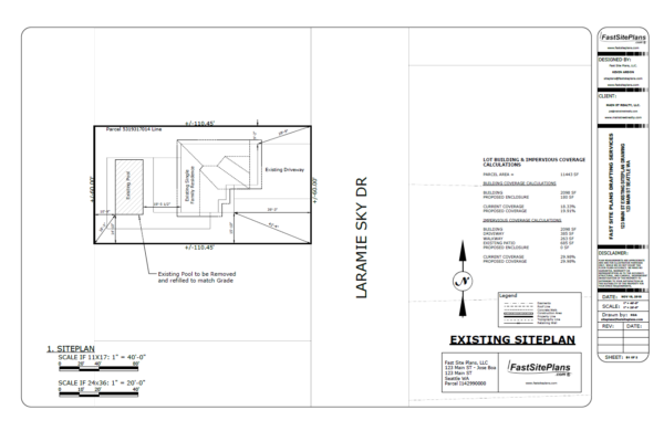 pool siteplan drawing