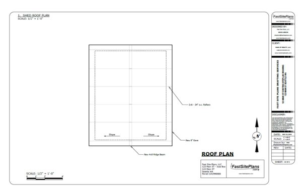 shed roof drawing