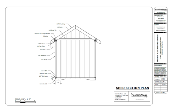 shed section drawing