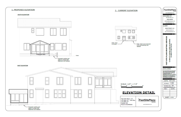 sunroom elevation drawing