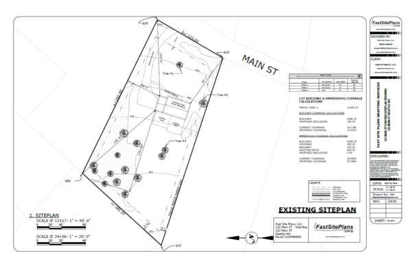 tree siteplan drawing